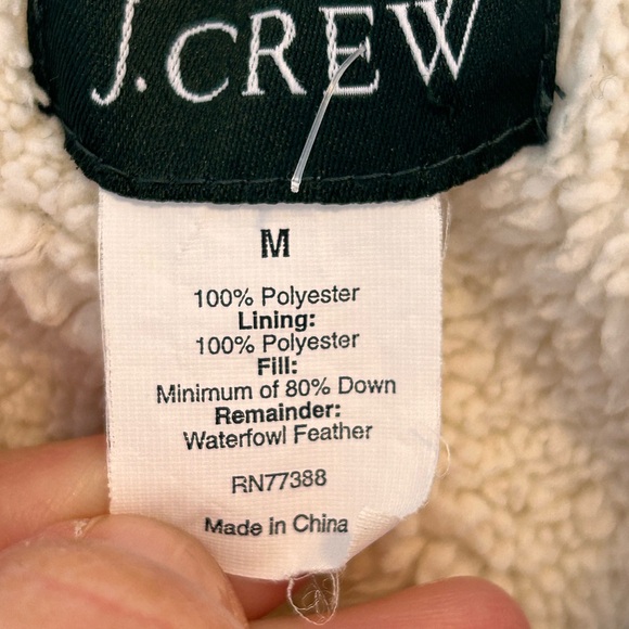 J. Crew white down blend Quilted Vest - Picture 7 of 10